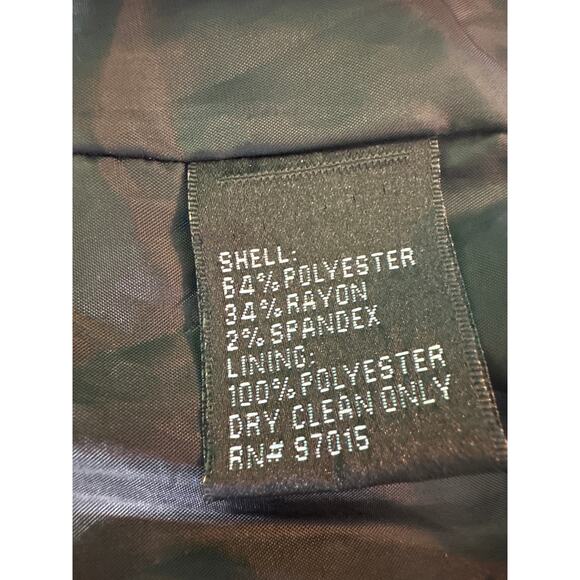 Larry Levine red plaid button belted blazer jacket size XL - Picture 4 of 9